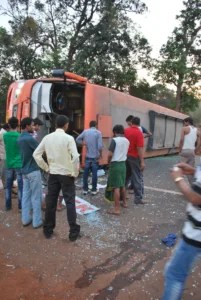 bus carrying 60 people