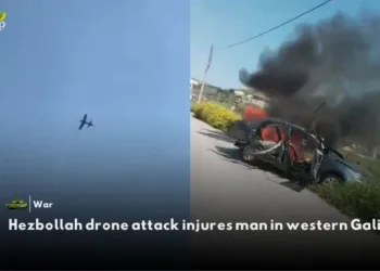 Hezbollah drone injures man