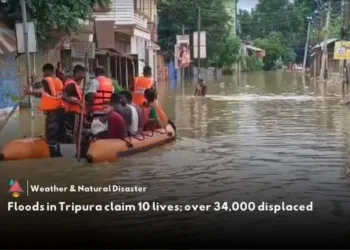 Floods in Tripura kill 10 displace thousands