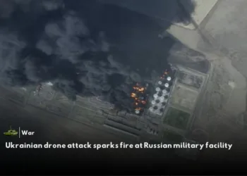 Ukrainian drone attacks spark fires in Russia