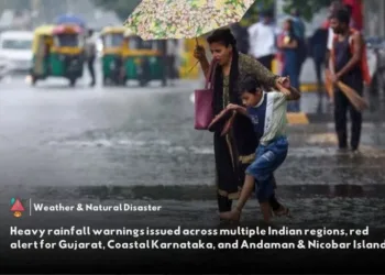 Rainfall warnings issued across multiple Indian regions