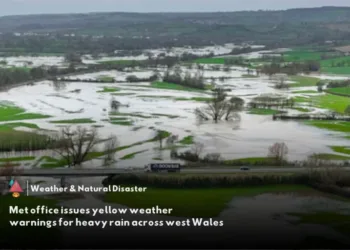Yellow warnings for heavy rain in west Wales