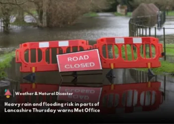Heavy rain warning for Lancashire on Thursday