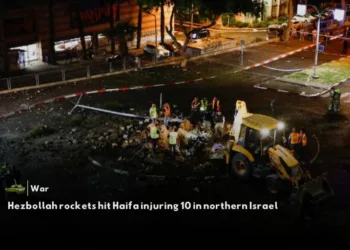 Hezbollah rockets strike Haifa injuring 10