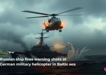 Russian ship targets German helicopter in Baltic