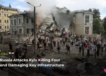 Russia Attacks Kyiv Killing Four and Damaging City