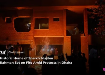 Sheikh Mujibur Rahmans Historic Home Set Ablaze