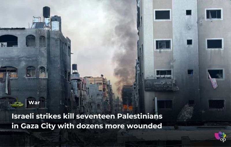 Israeli strikes kill seventeen Palestinians in Gaza